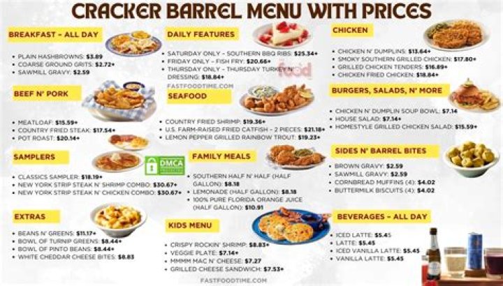 Cracker Barrel Dinner Menu Prices & Hours - SarkariResult