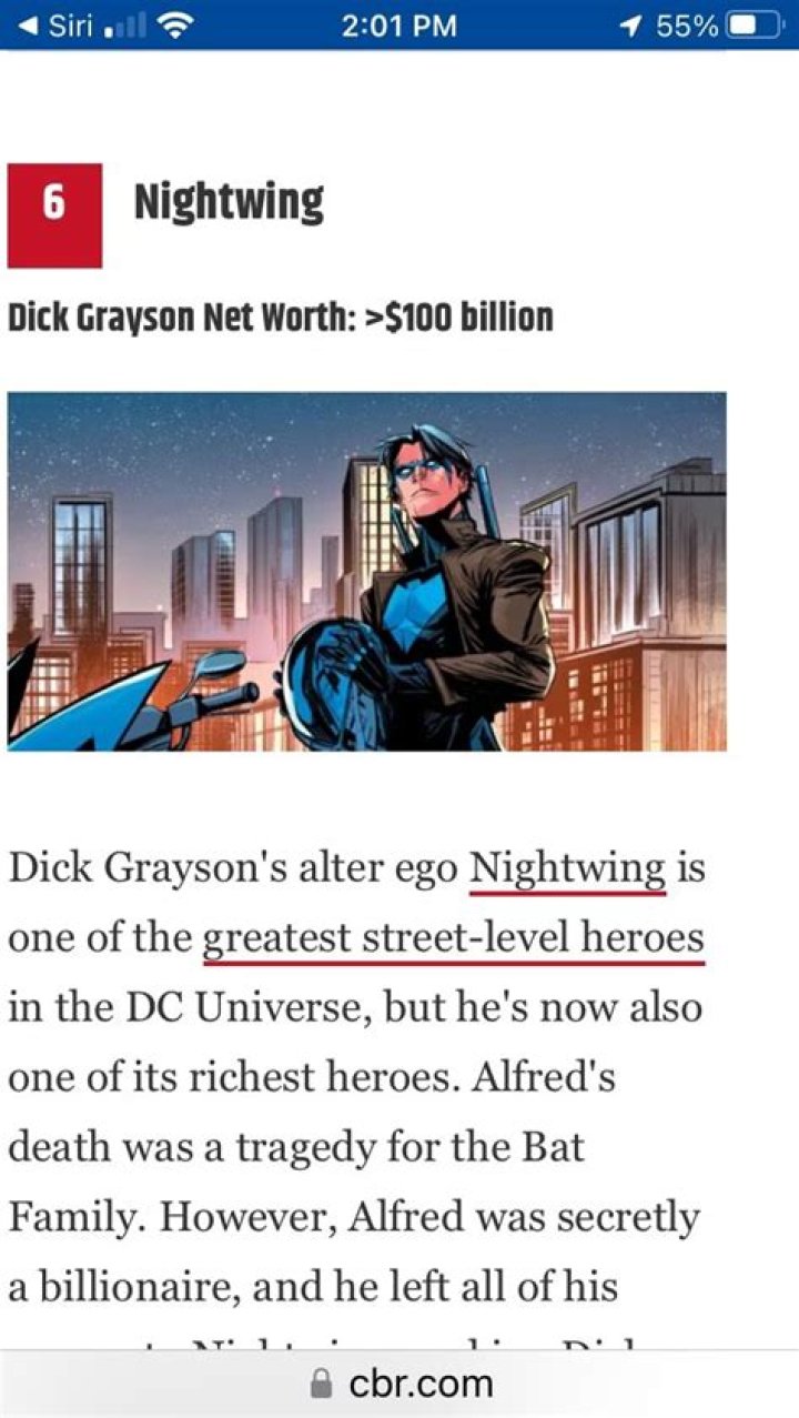 Dick Grayson Net Worth