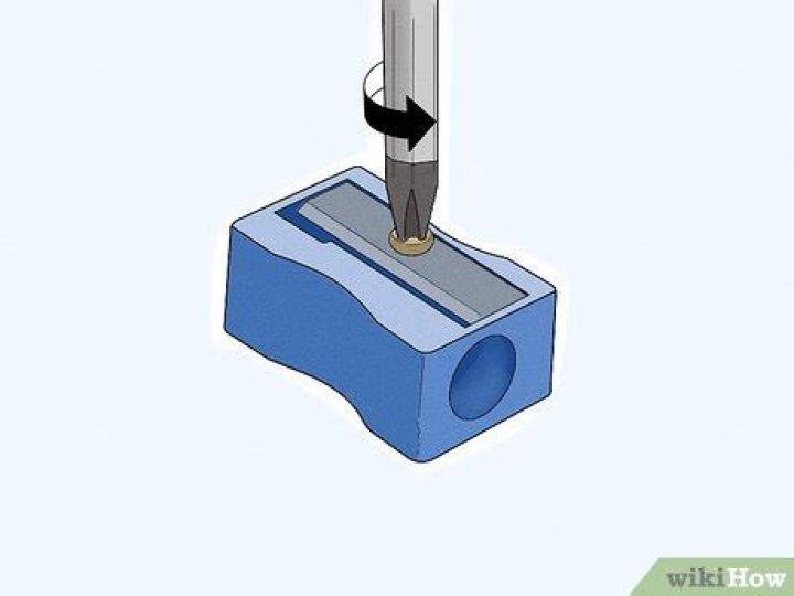 How do you unscrew a screw from a pencil sharpener without a screwdriver