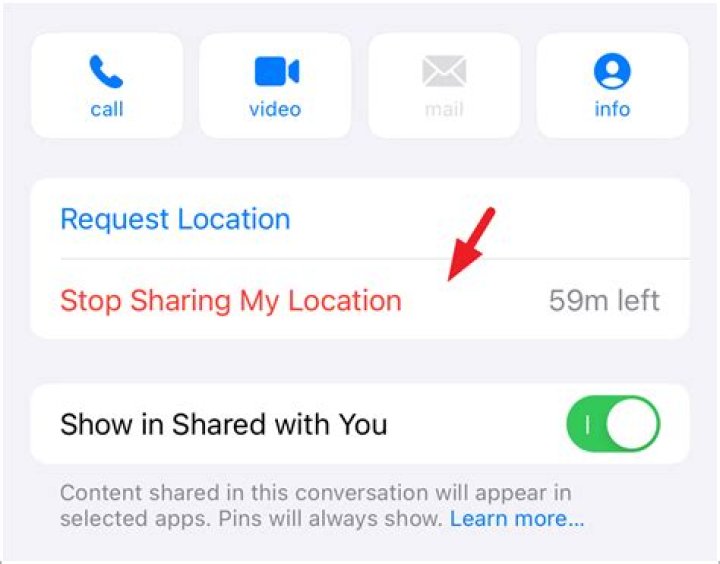 How to delete sharing location message