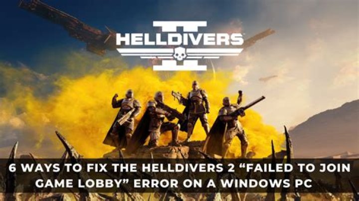 How To Fix the "Failed to Join Lobby" Error in Helldivers 2? - SarkariResult