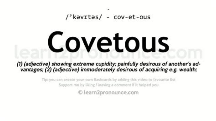How to pronounce covetous