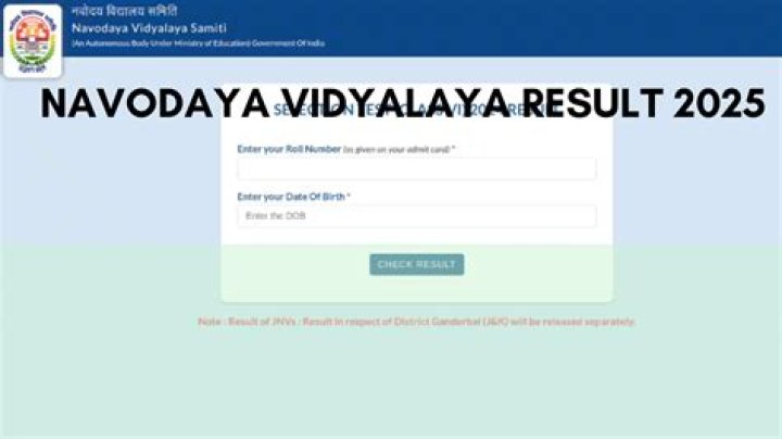 NVS Result 2022 - 2023 Navodaya Vidyalaya Result 2022 Cut off Date