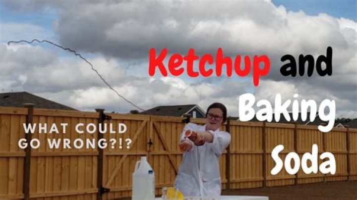 What happens when you put baking soda in ketchup